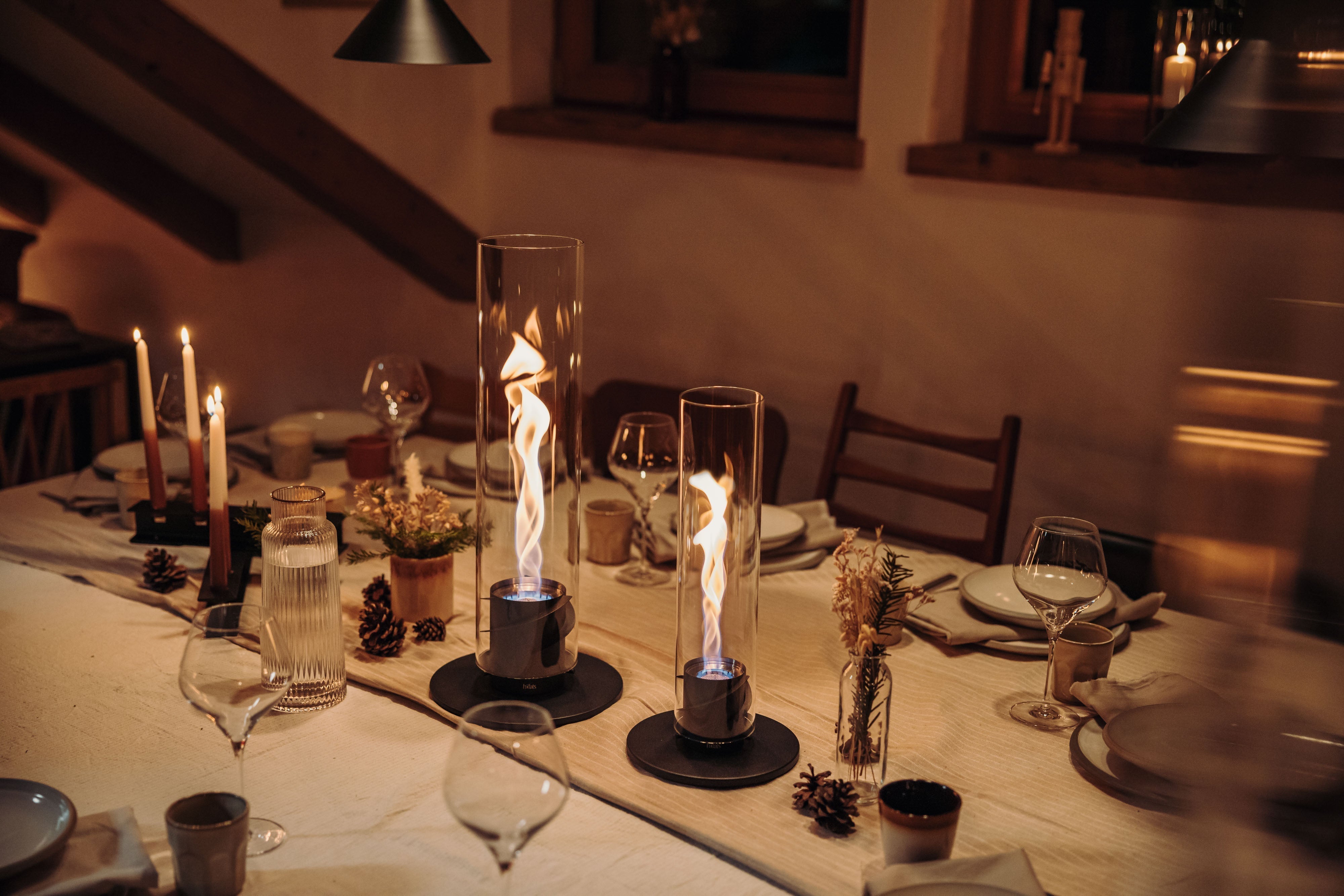 bio ethanol tafelbranders op tafel