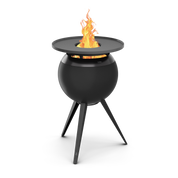 höfats MOON 45 Plancha Grillset Hoog Volledig Zwart