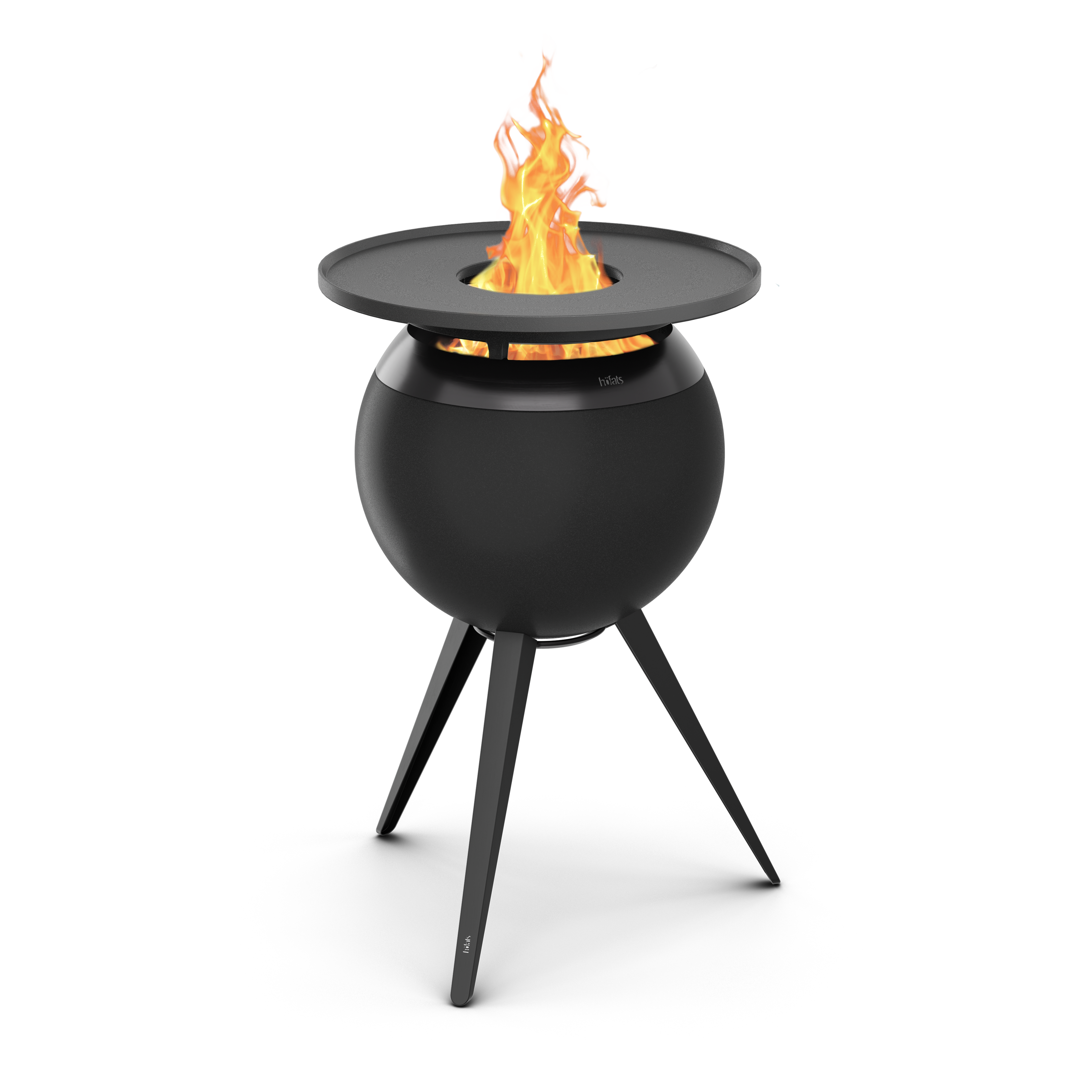 höfats MOON 45 Plancha Grillset Hoog Volledig Zwart