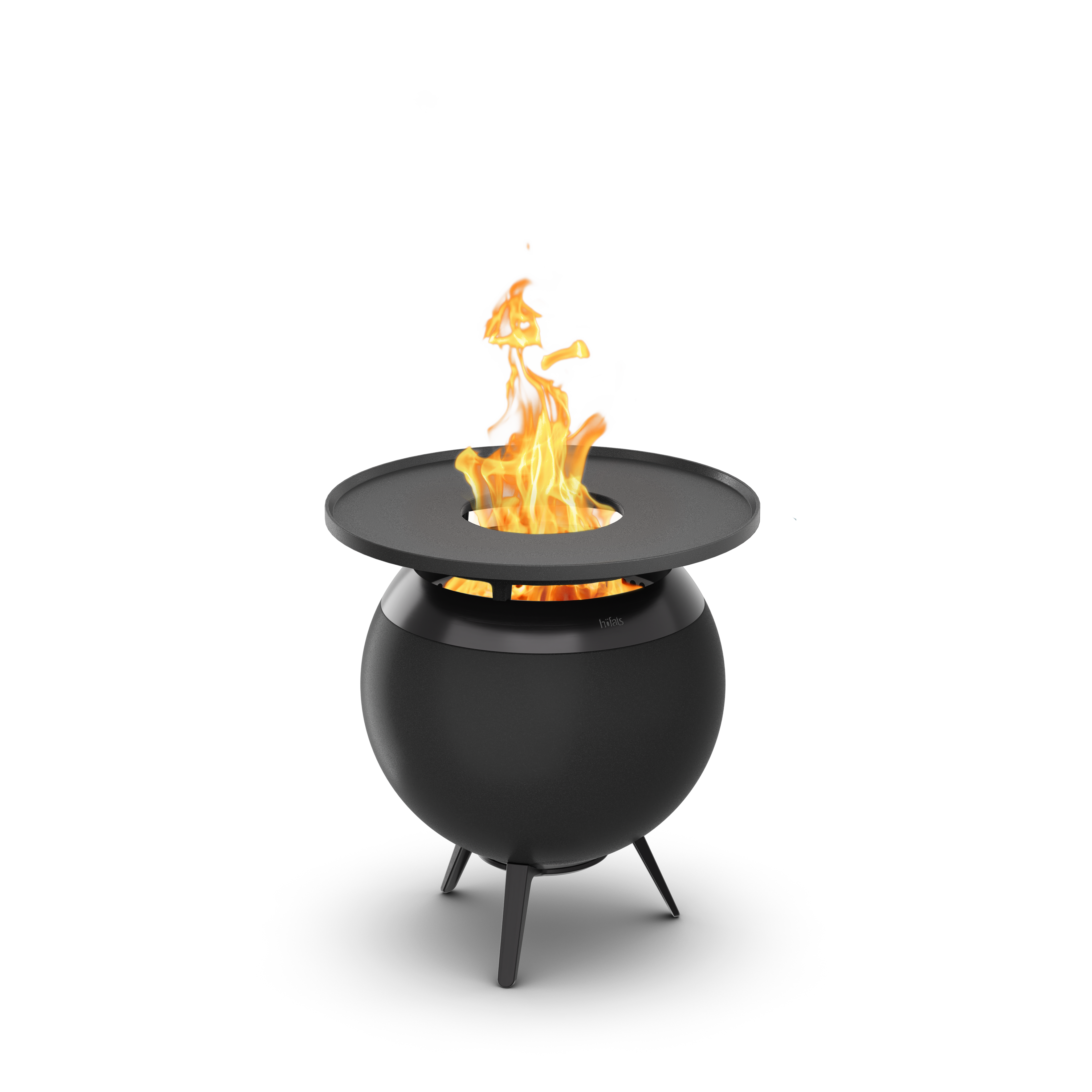 höfats MOON 45 Plancha Grillset Laag Volledig Zwart