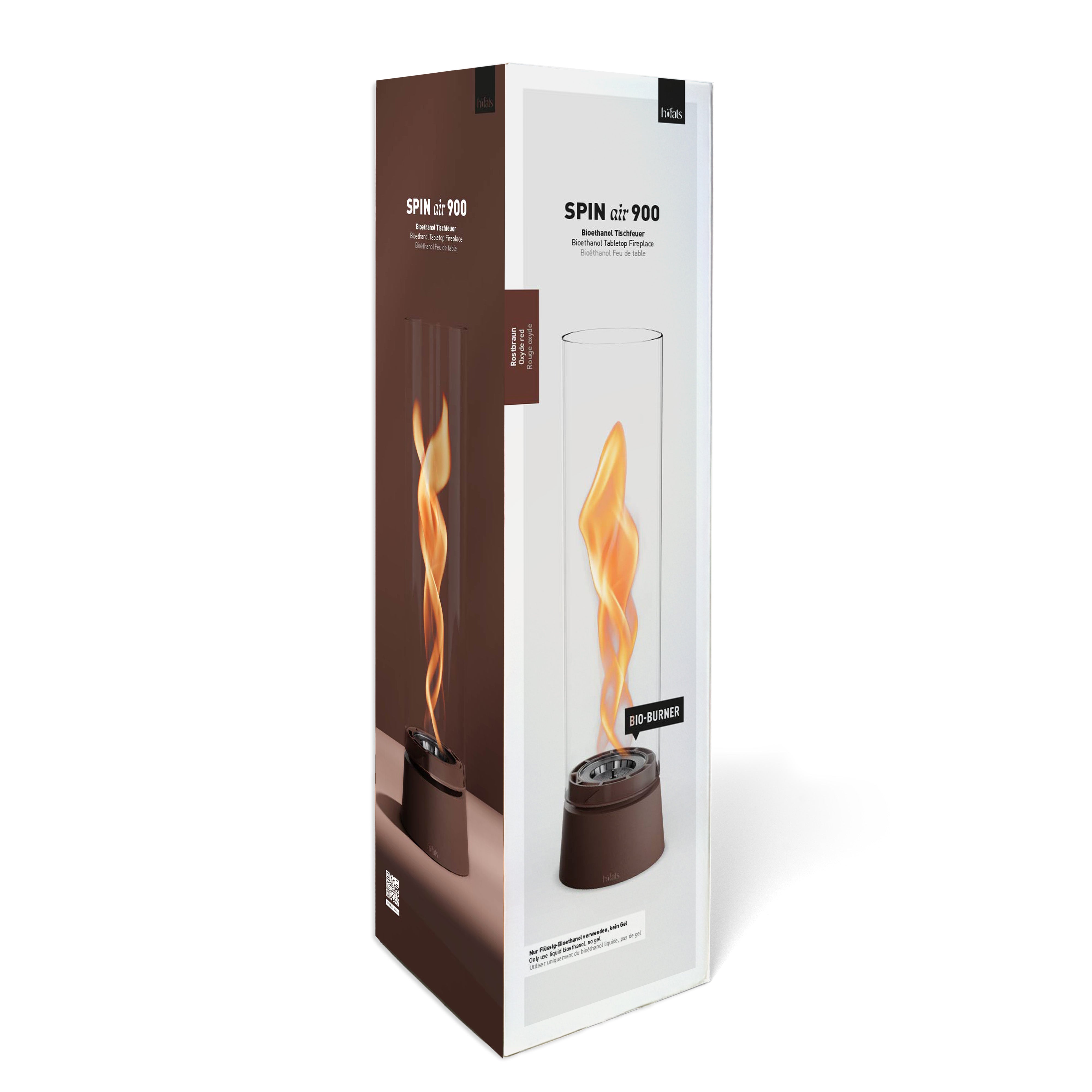 Bio-ethanol Tafelhaard SPIN air 900 Roestbruin
