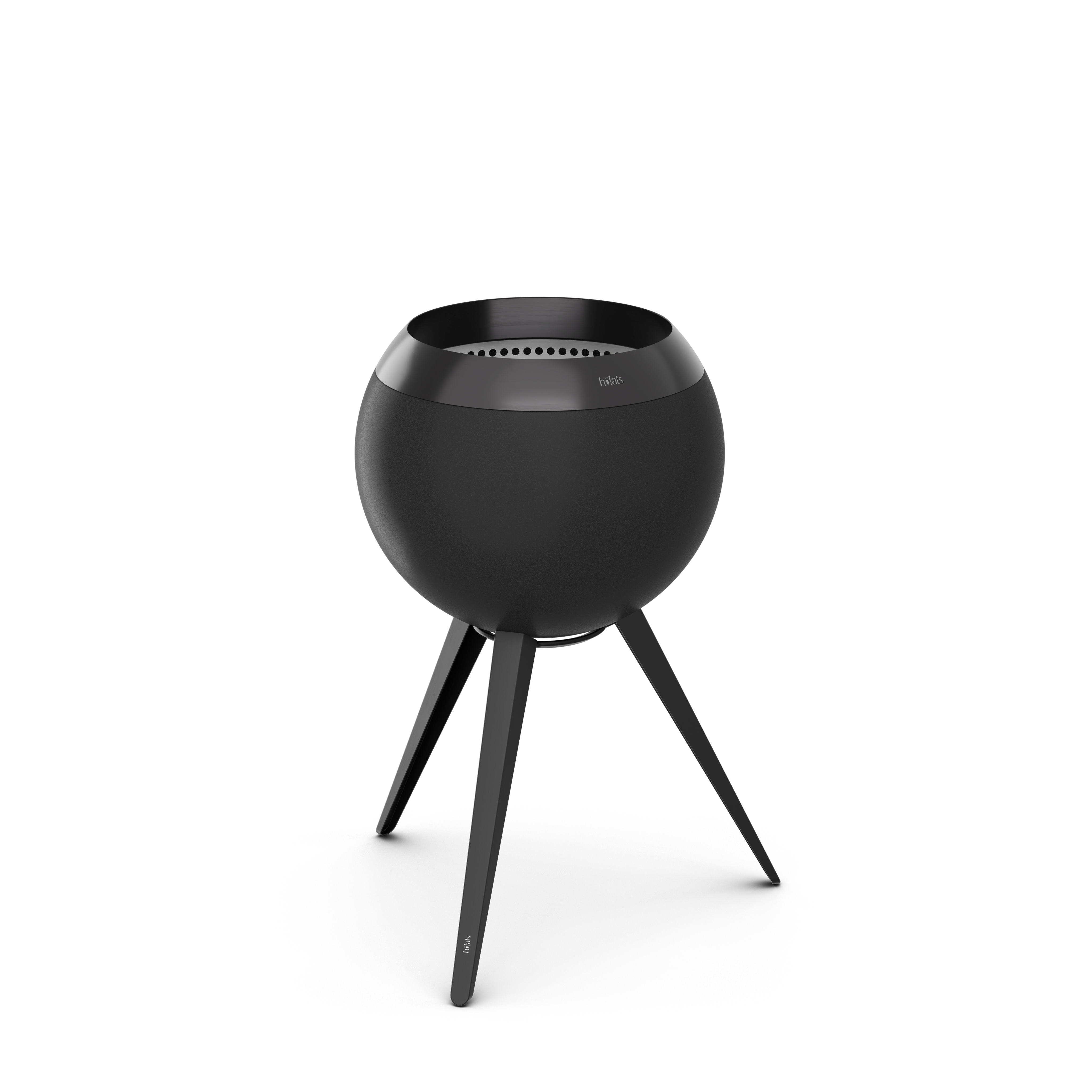höfats MOON 45 Plancha Grillset Hoog Volledig Zwart
