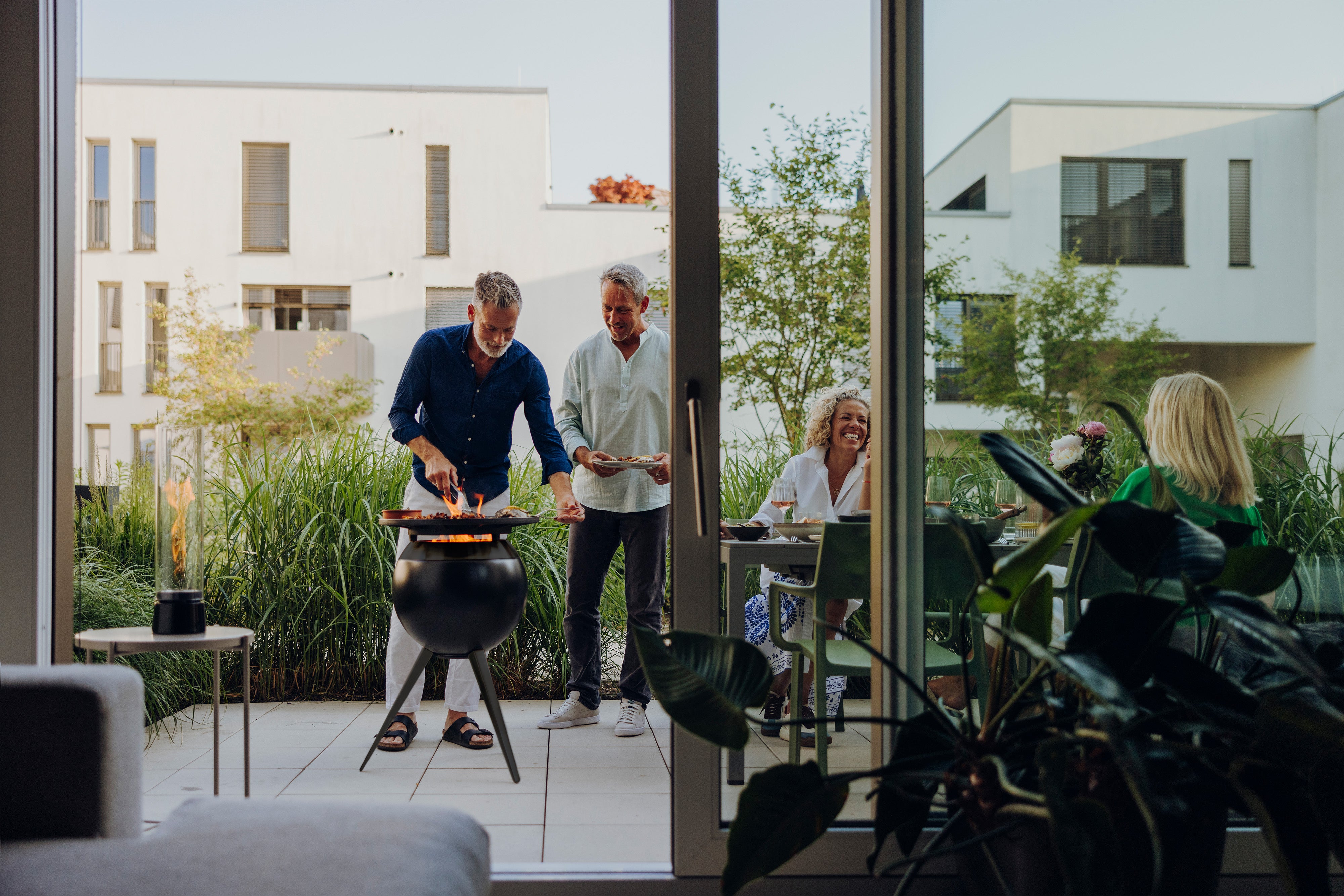 höfats MOON 45 Plancha Grillset Hoog Volledig Zwart
