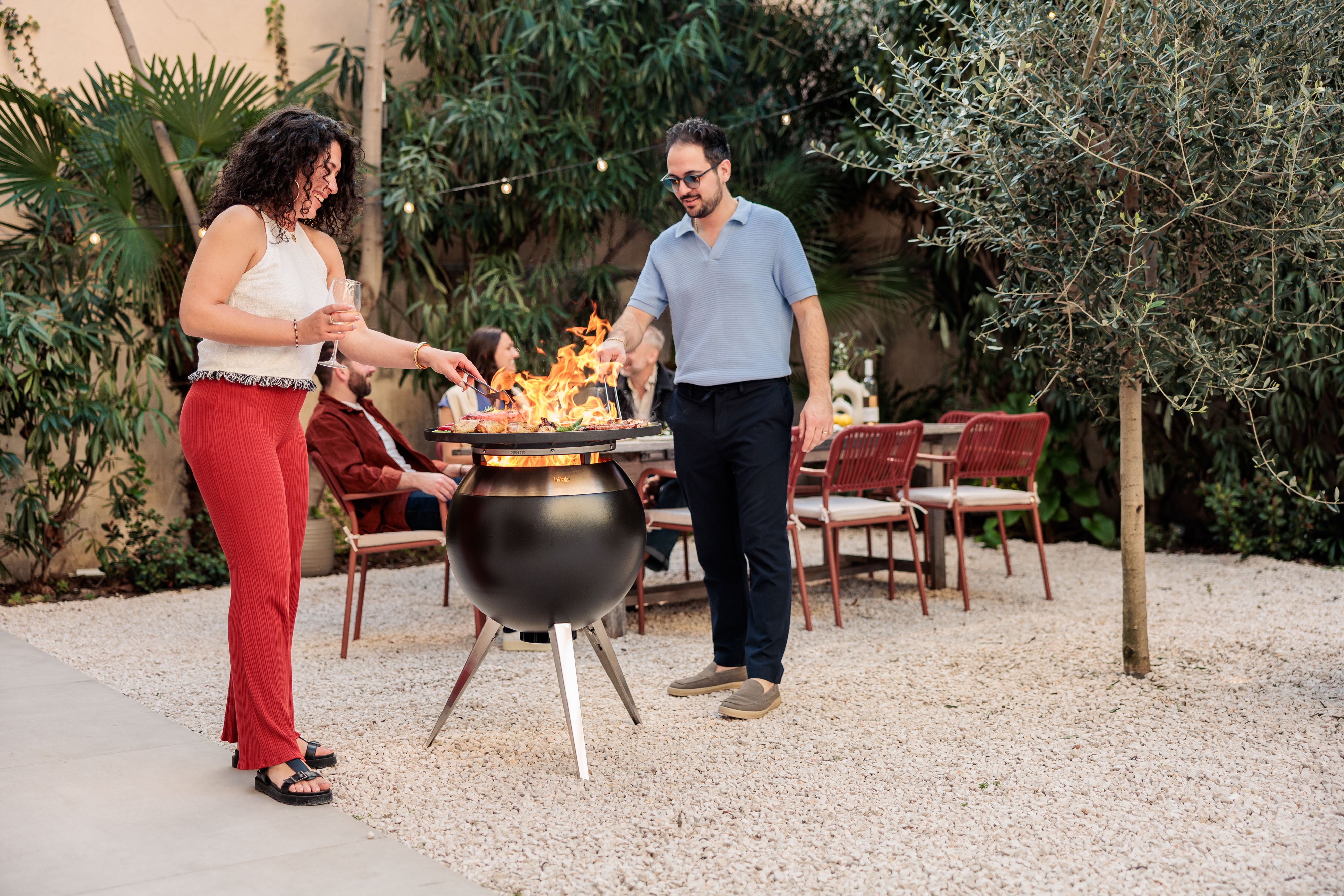 höfats MOON 55 Plancha Grillset Hoog