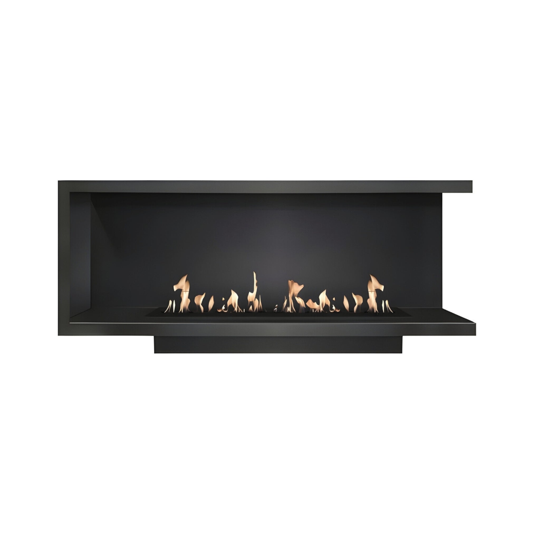 Base Rechts Inbouwhoekhaard 150 cm - Holdbarefires