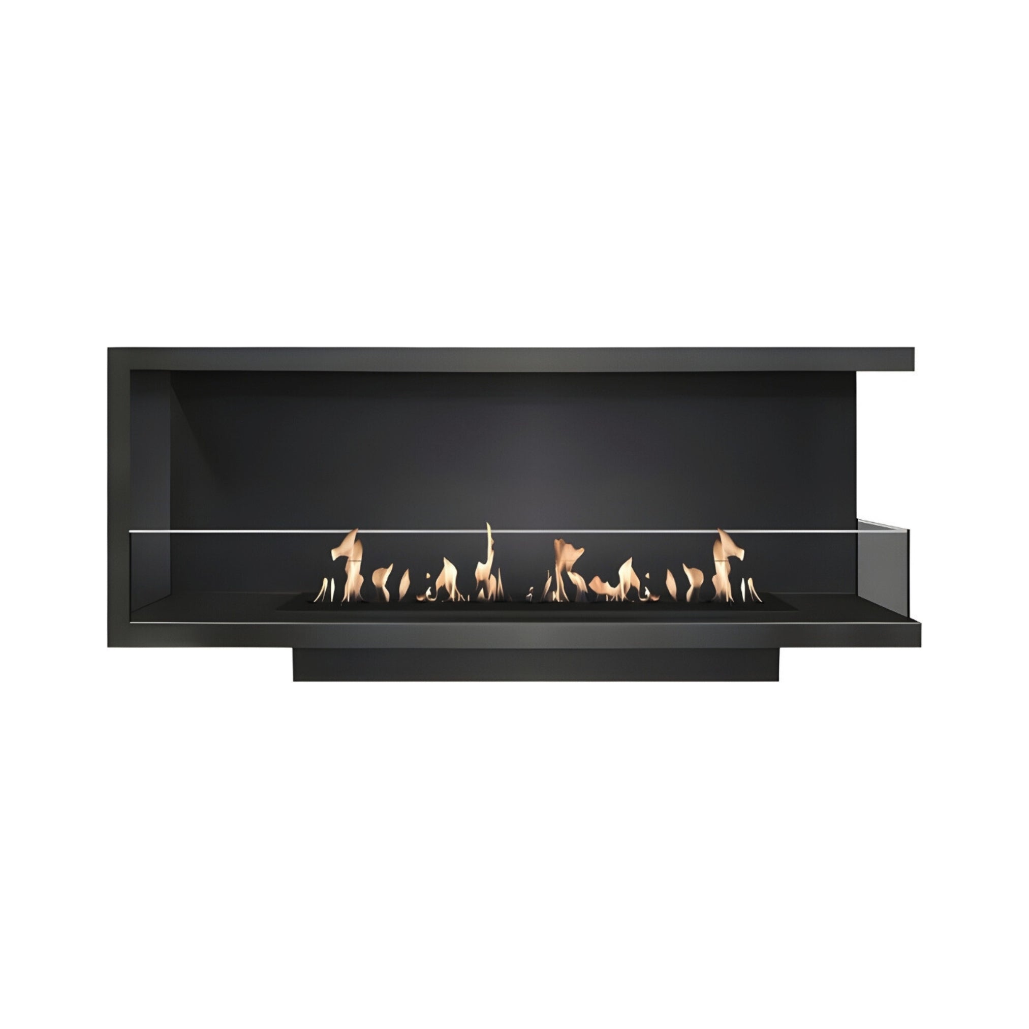 Base Rechts Inbouwhoekhaard 150 cm - Holdbarefires