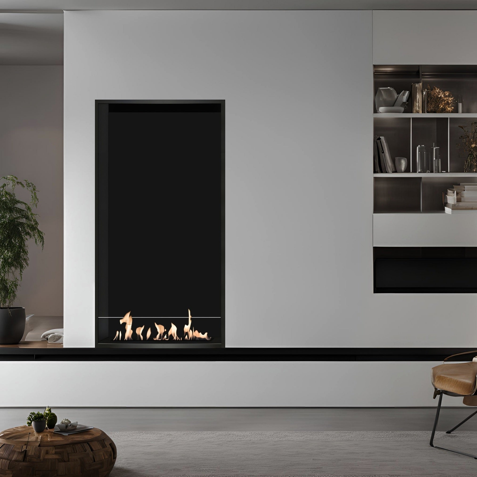 Selected Vertical Enkelzijdige Inbouwhaard 60 x 140 cm - Holdbarefires