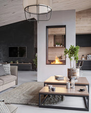 Inside Vertical Slim Bio-Ethanol Inbouwhaard Doorkijk – Infire