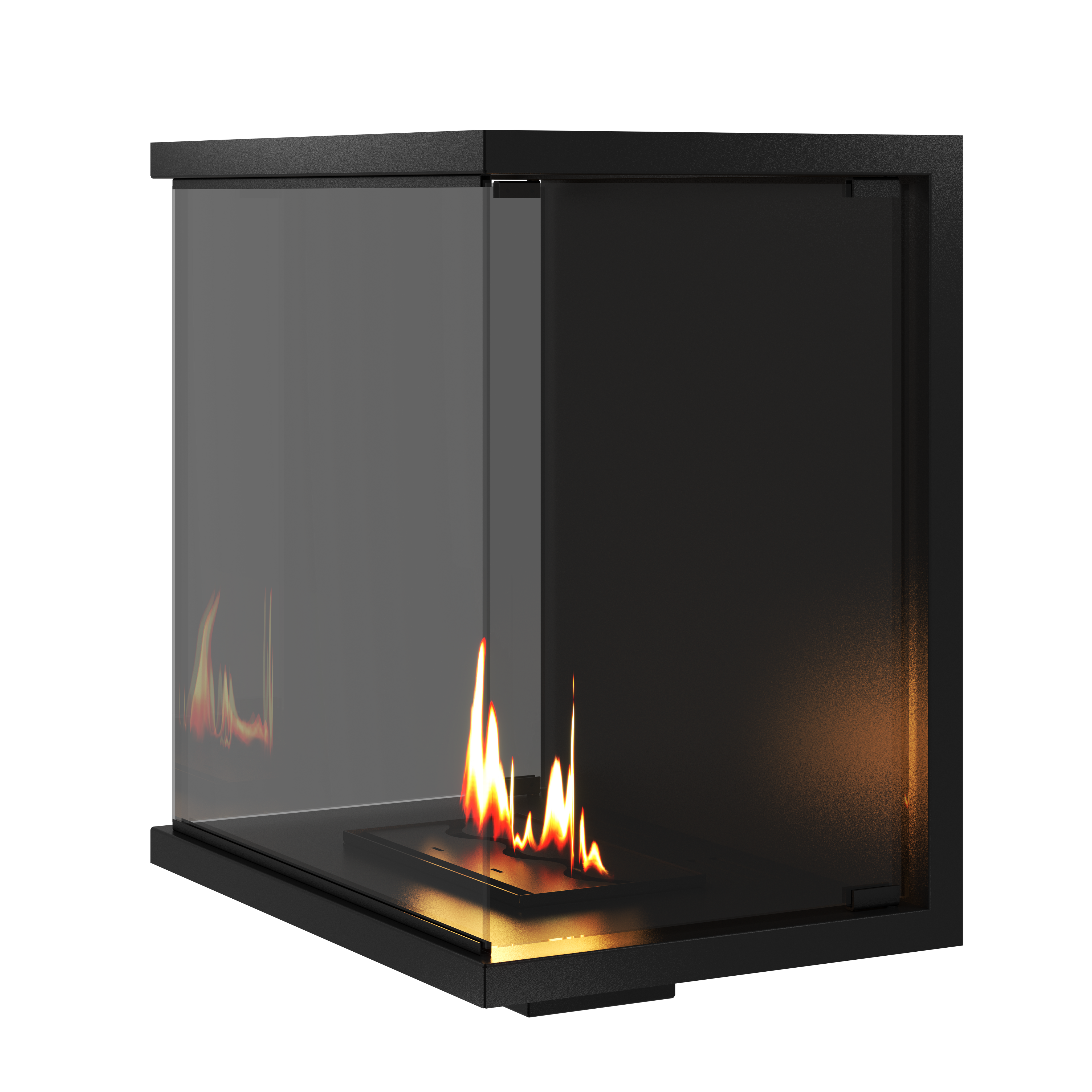 Made Driezijdig Inbouwhaard Volle Glas 70 cm