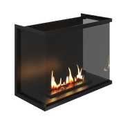 Made Driezijdig Inbouwhaard Volle Glas 80 cm