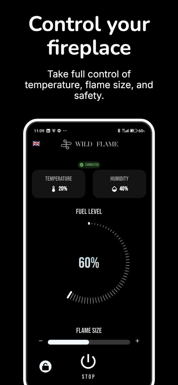 Smart Fire A4 Automatische Brander 180 cm