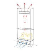 Made Driezijdig Inbouwhaard Volle Glas 90 cm