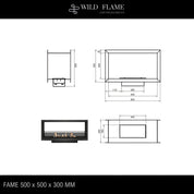 Fame Bio Ethanol Doorkijkhaard 50 cm