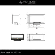 Fame Bio Ethanol Doorkijkhaard 60 cm