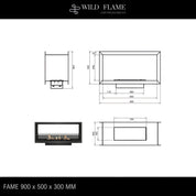 Fame Bio Ethanol Doorkijkhaard 90 cm