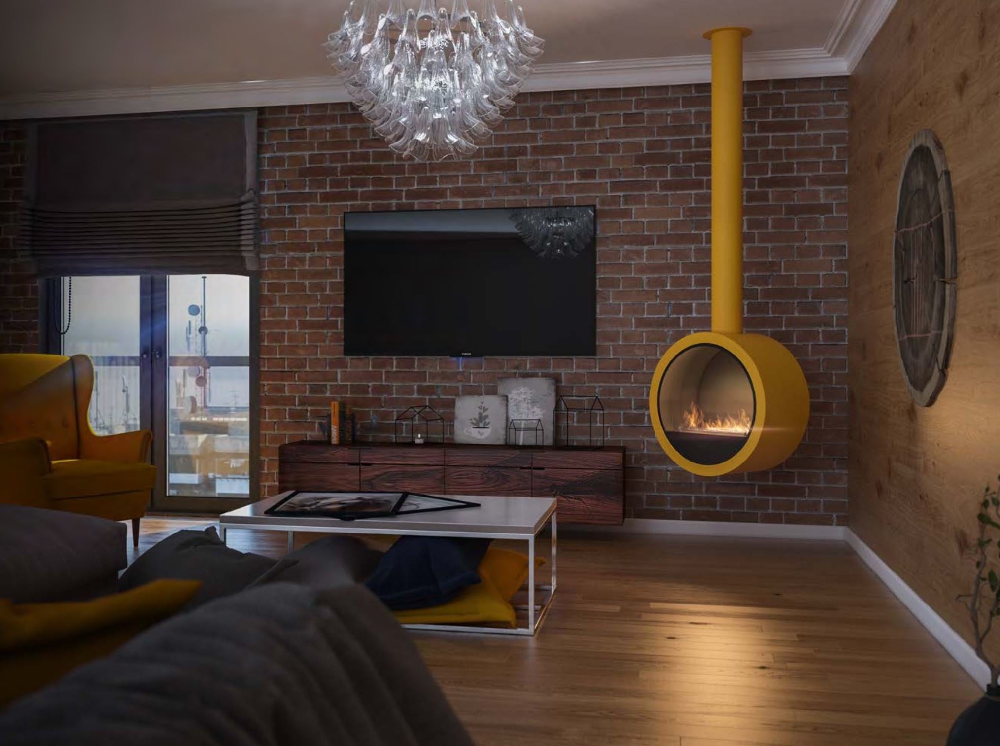 Incyrcle Bio-Ethanol Hangende Haard Plafondmontage – Infire