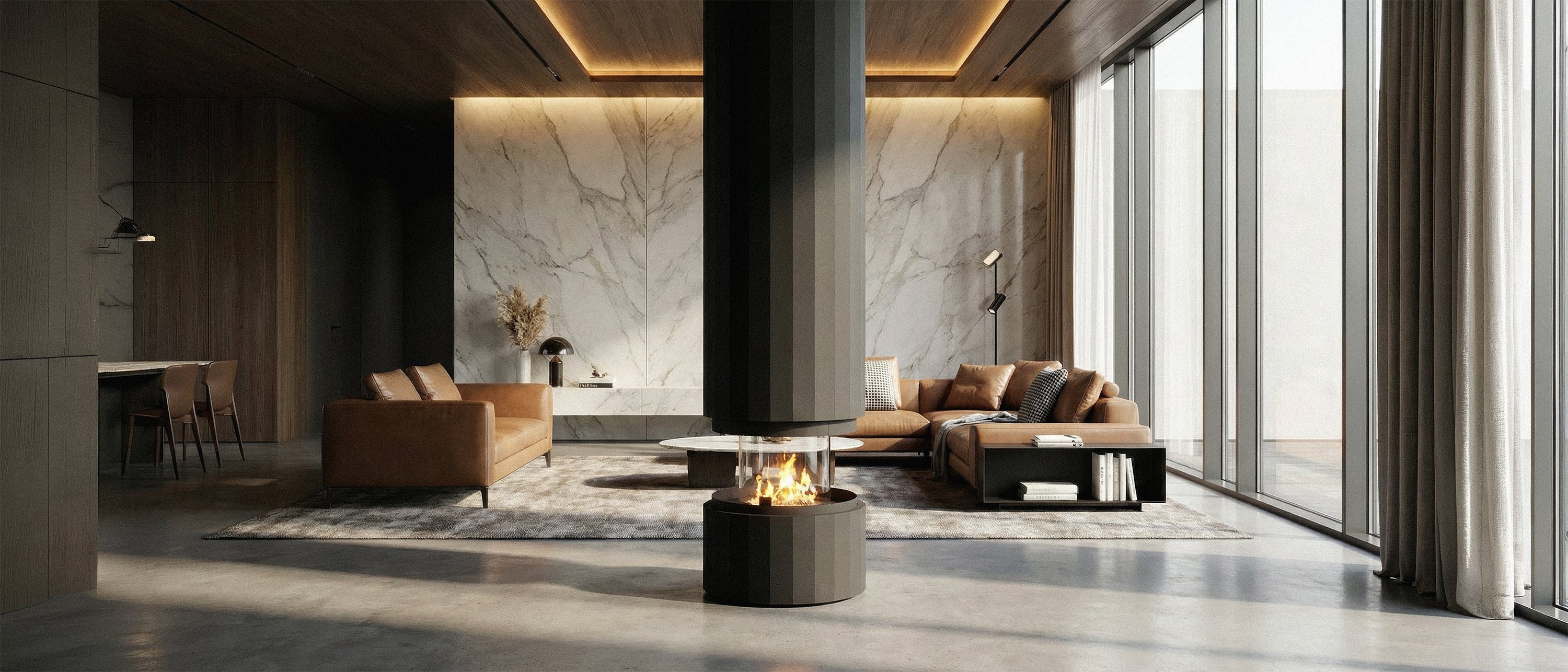 Pillar Automatische Ronde Bio-Ethanol Haard – Planika