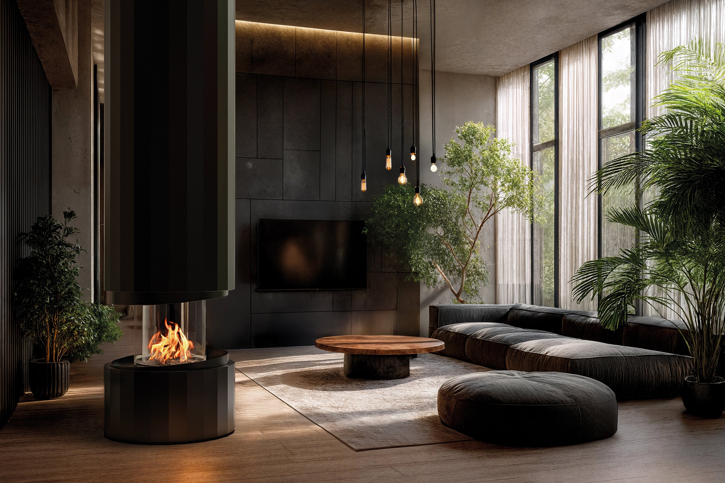 Pillar Automatische Ronde Bio-Ethanol Haard – Planika