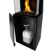 Detailfoto Planika Arcticon haard met veiligheidsglas en 5 liter brandstofreservoir