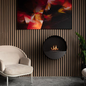 Automatische Planika Bubble Wall bio-ethanol wandhaard met afstand bediening en twee vlamstanden