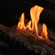 Ingebouwde Senso Fireplace biohaard in maatwerk cinewall met realistische vlammen