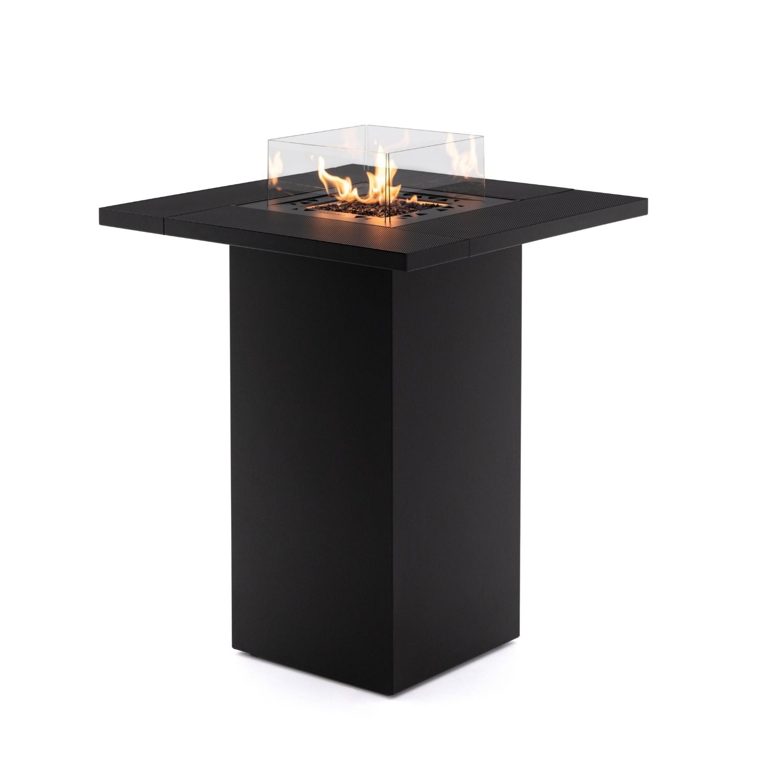 Luxe Planika Square Table High gashaard met gehard glas en standaard beschermhoes