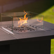 Vierkante buitenhaard van Planika met verwijderbare tafelbladen en krachtige vlam