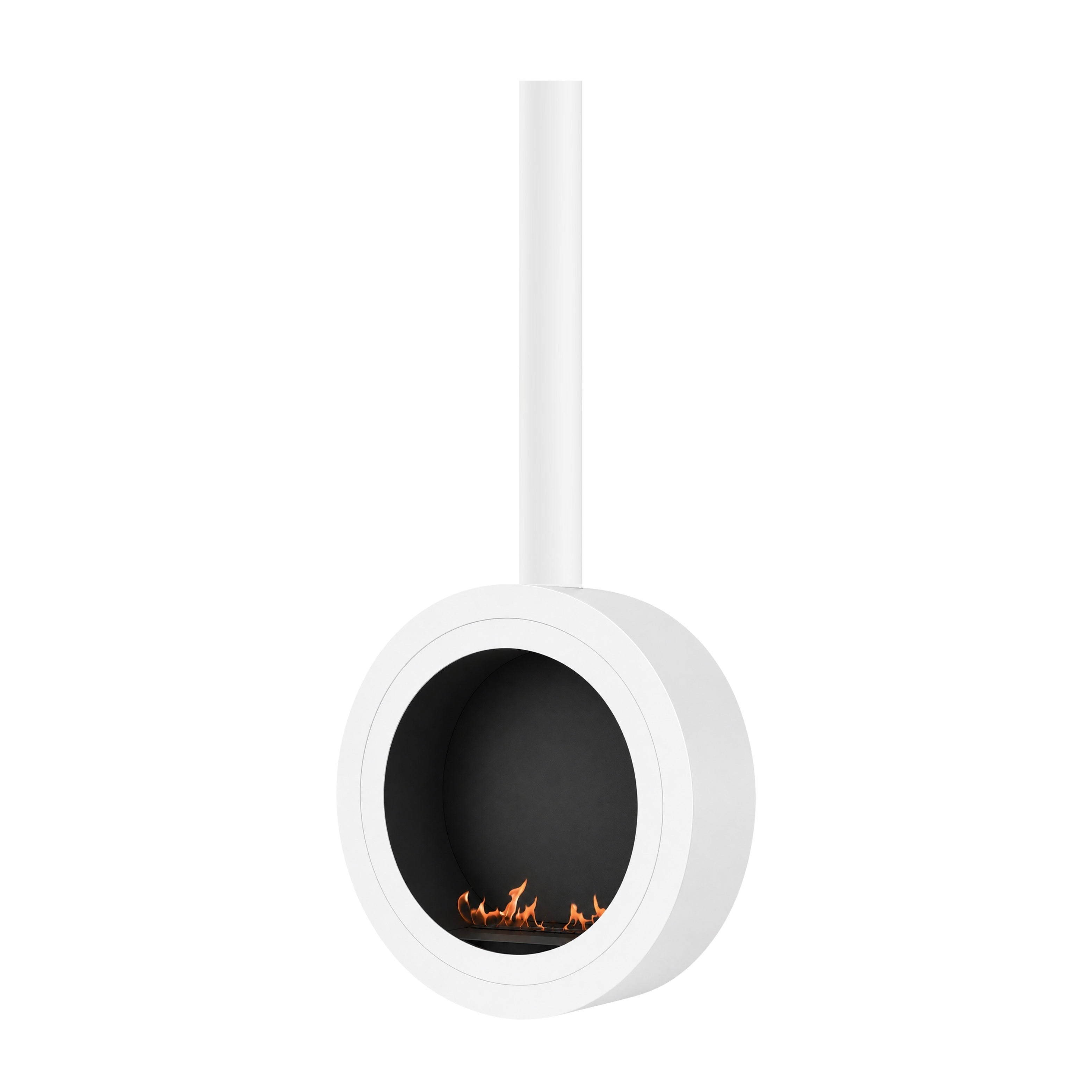 Arcos Close Tube Ronde Bio-ethanol Plafondhaard Zwart of Wit