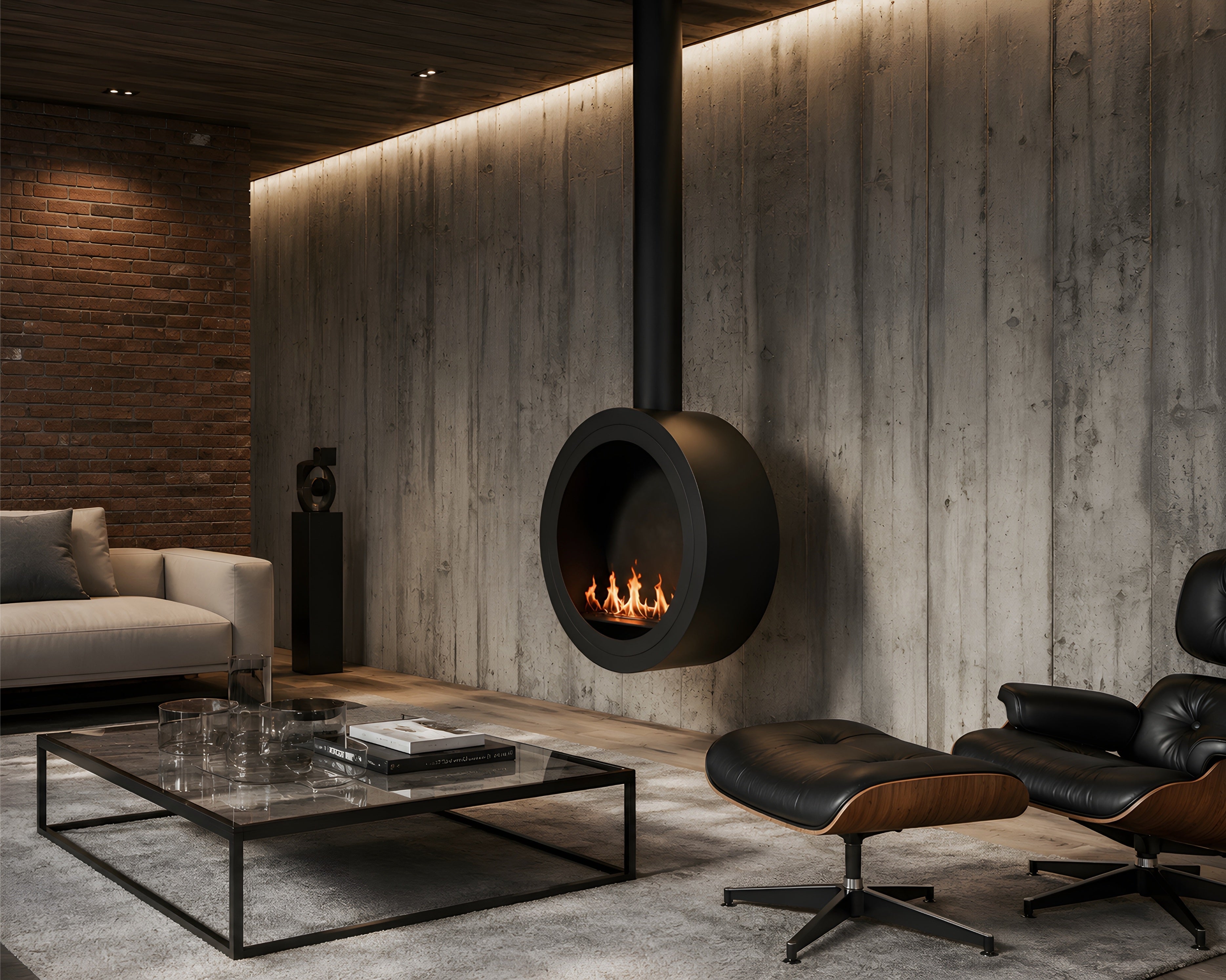 Arcos Close Tube Plafondhaard zwart
