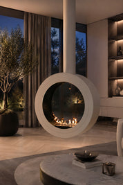 Arcos Tube Ronde Bio-ethanol Plafondhaard Zwart of Wit