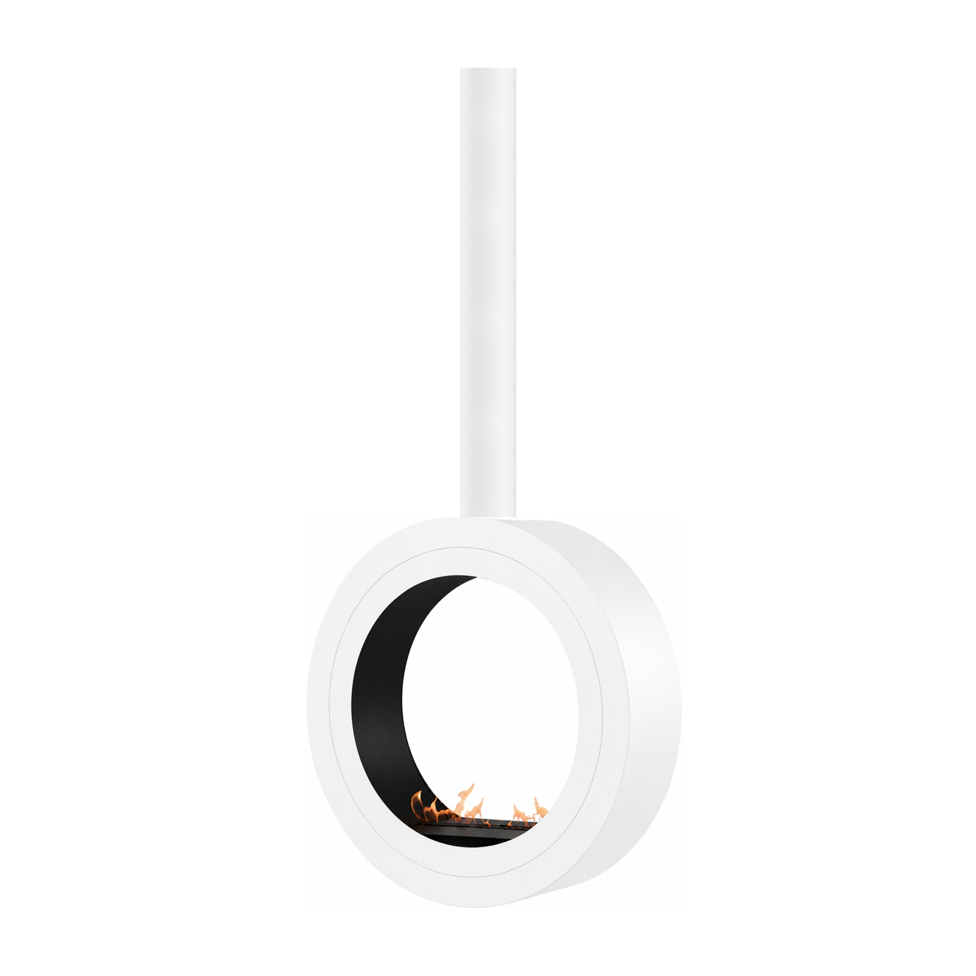 Arcos Tube Ronde Bio-ethanol Plafondhaard Zwart of Wit