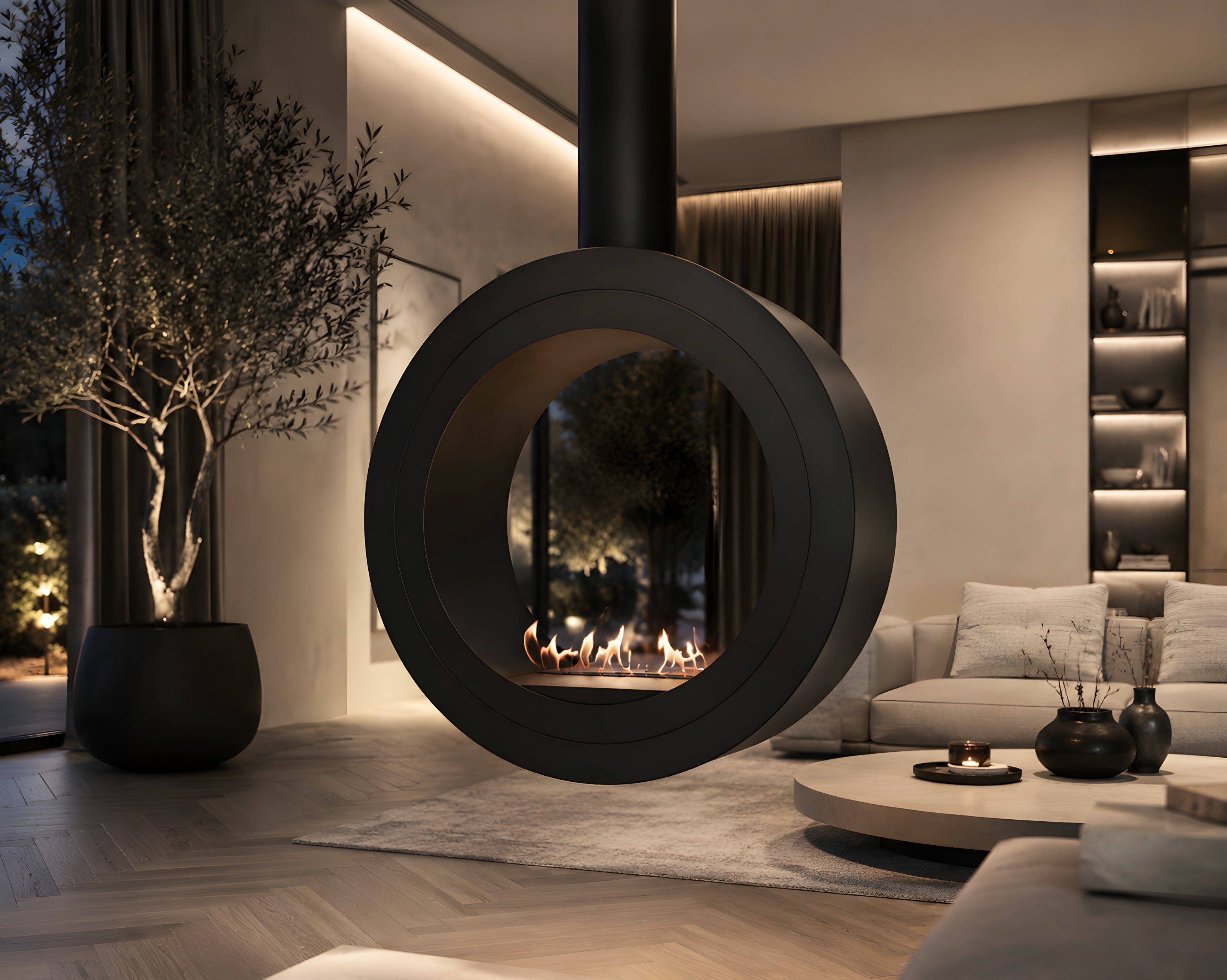 Arcos Tube Plafondhaard zwart