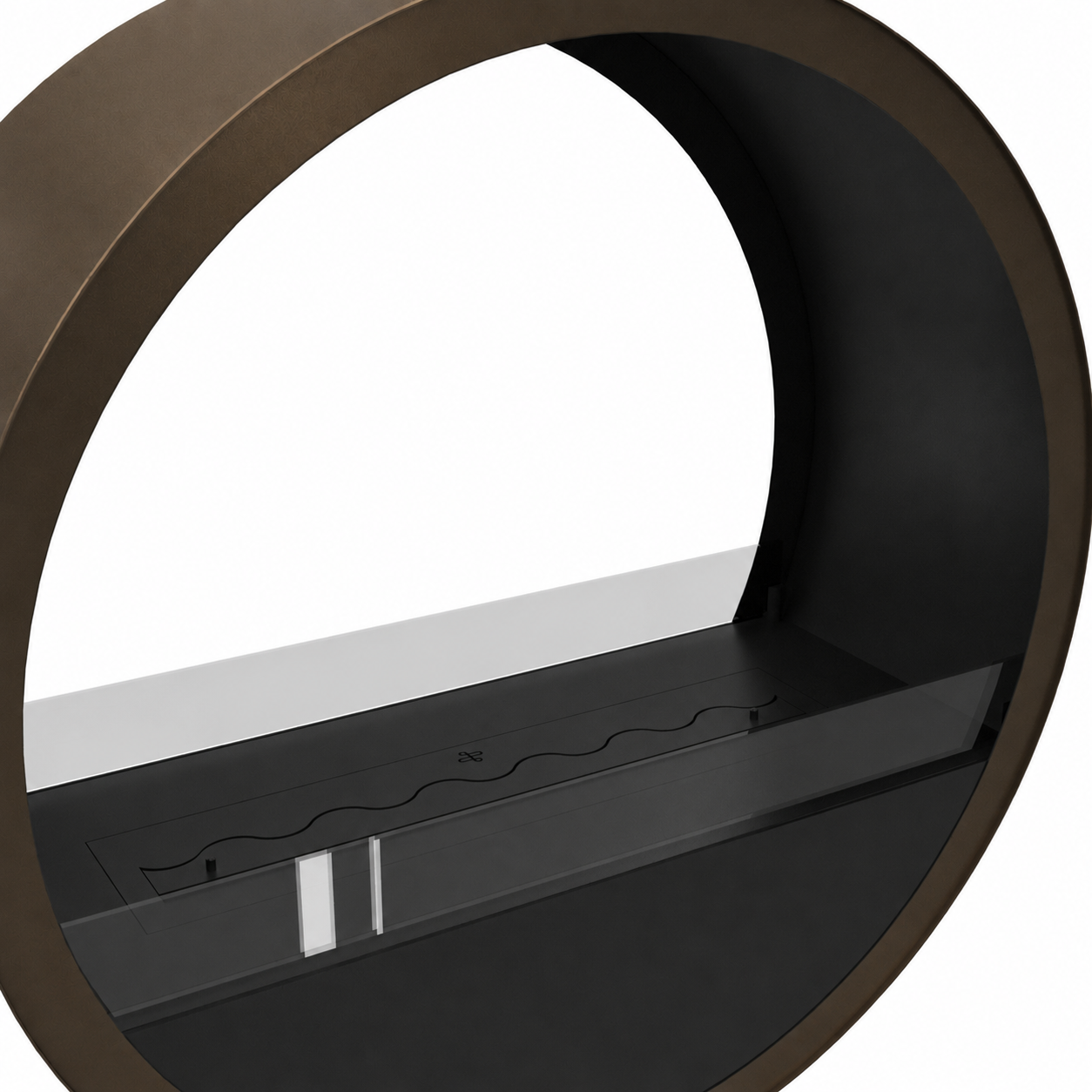 Aurel Roundfire Ronde Bio-ethanol Plafondhaard Brons, Wit of Zwart