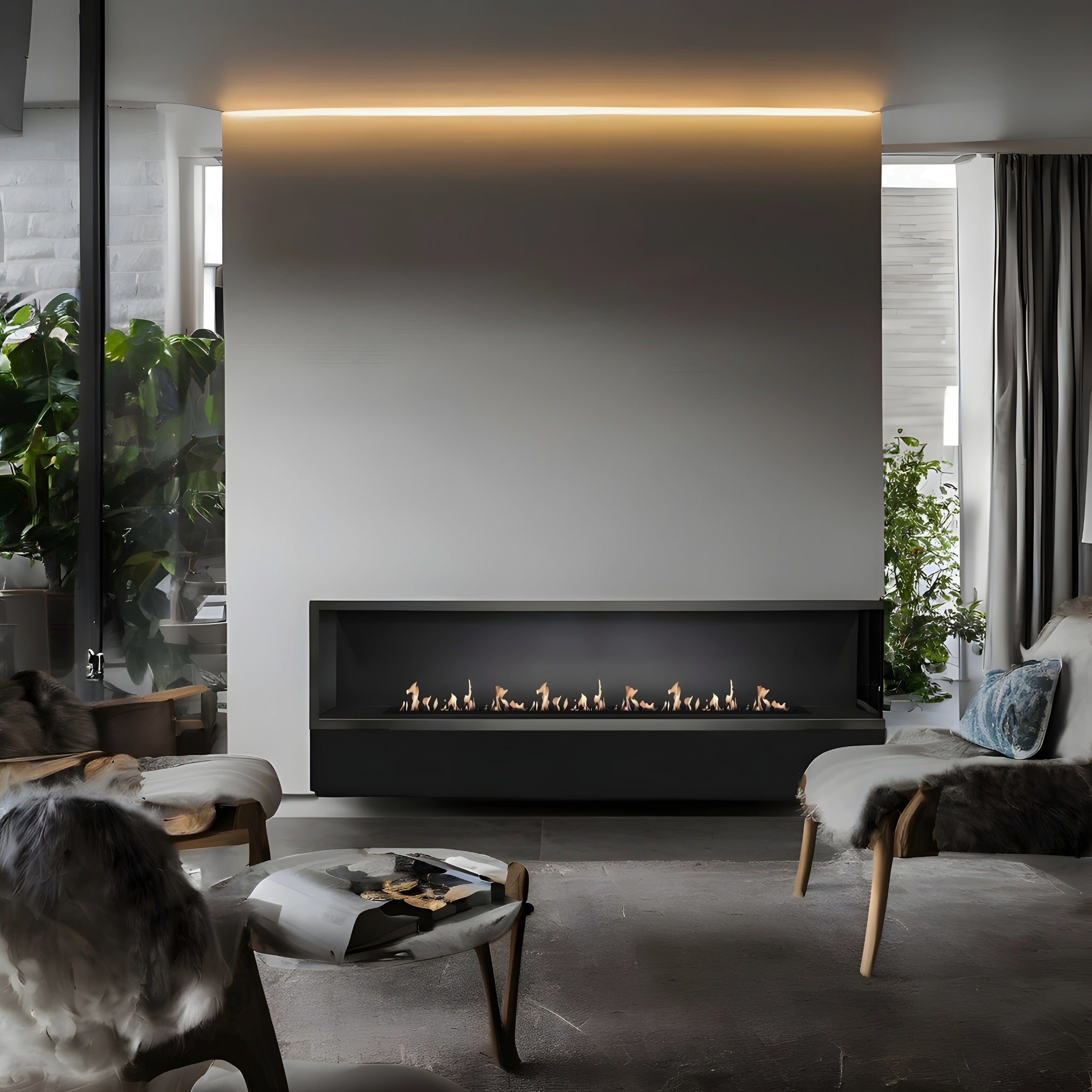Base Rechts Inbouwhoekhaard 150 cm - Holdbarefires