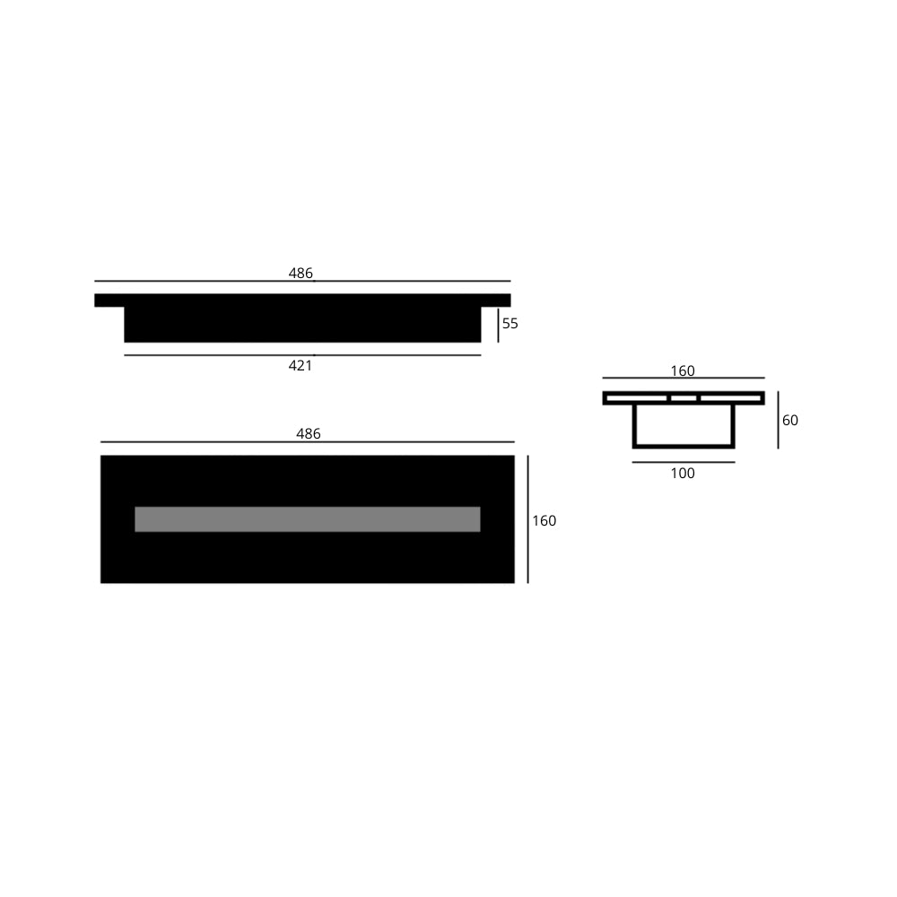 BIO ETHANOL LINE BRANDER 48 CM Wild Flame