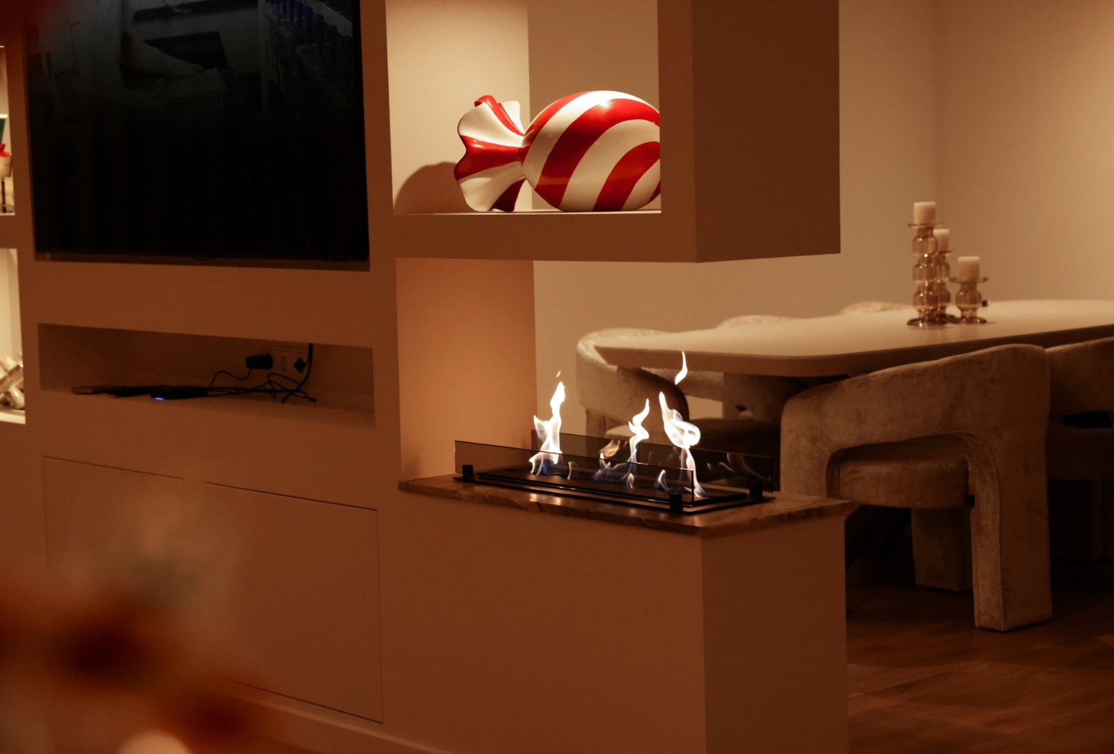 TV Meubel met bio ethanol brander