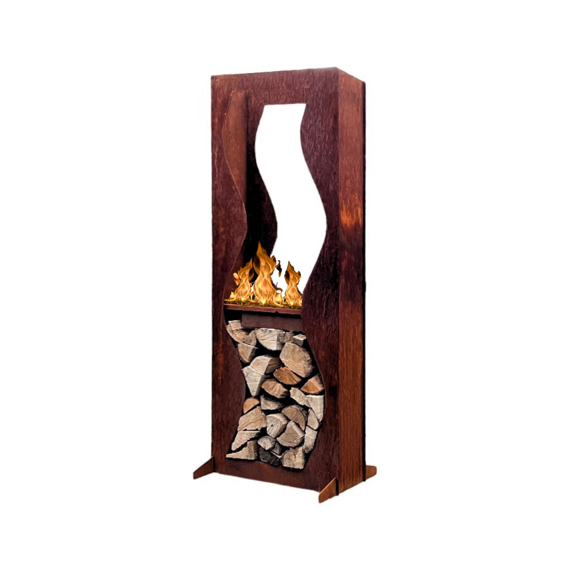 Darinas Roest Bio Ethanol Vrijstaand Kachelhaard H110 cm