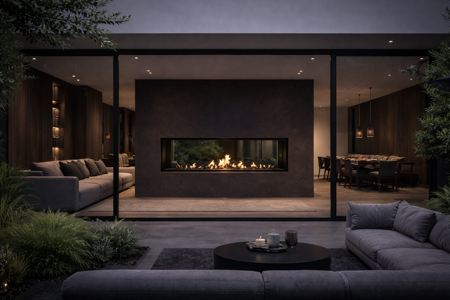 Fame doorkijkhaard sfeerbeeld interieur