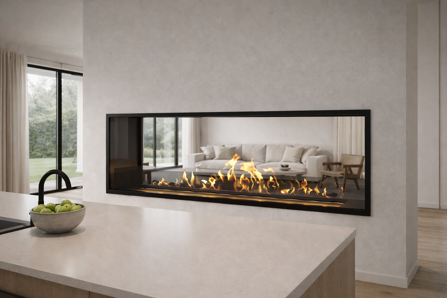 Fame doorkijkhaard sfeerbeeld interieur