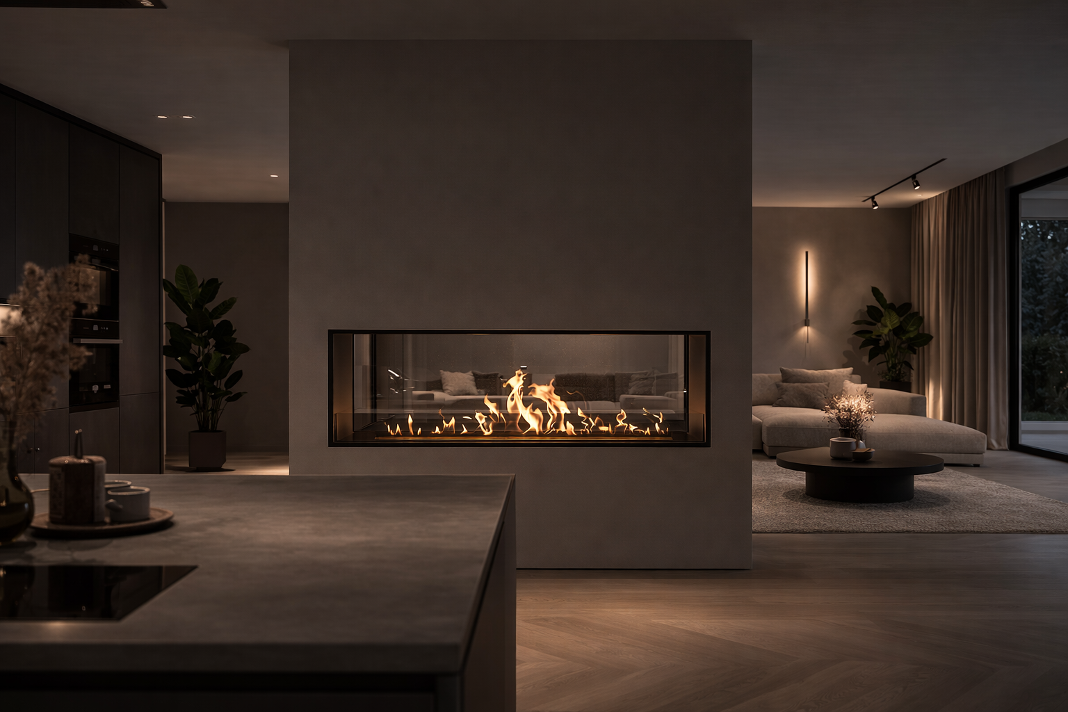 Fame doorkijkhaard sfeerbeeld interieur