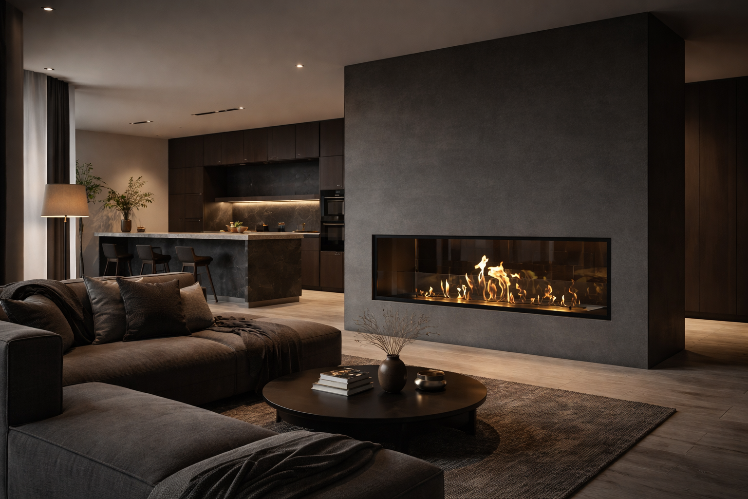 Fame doorkijkhaard sfeerbeeld interieur