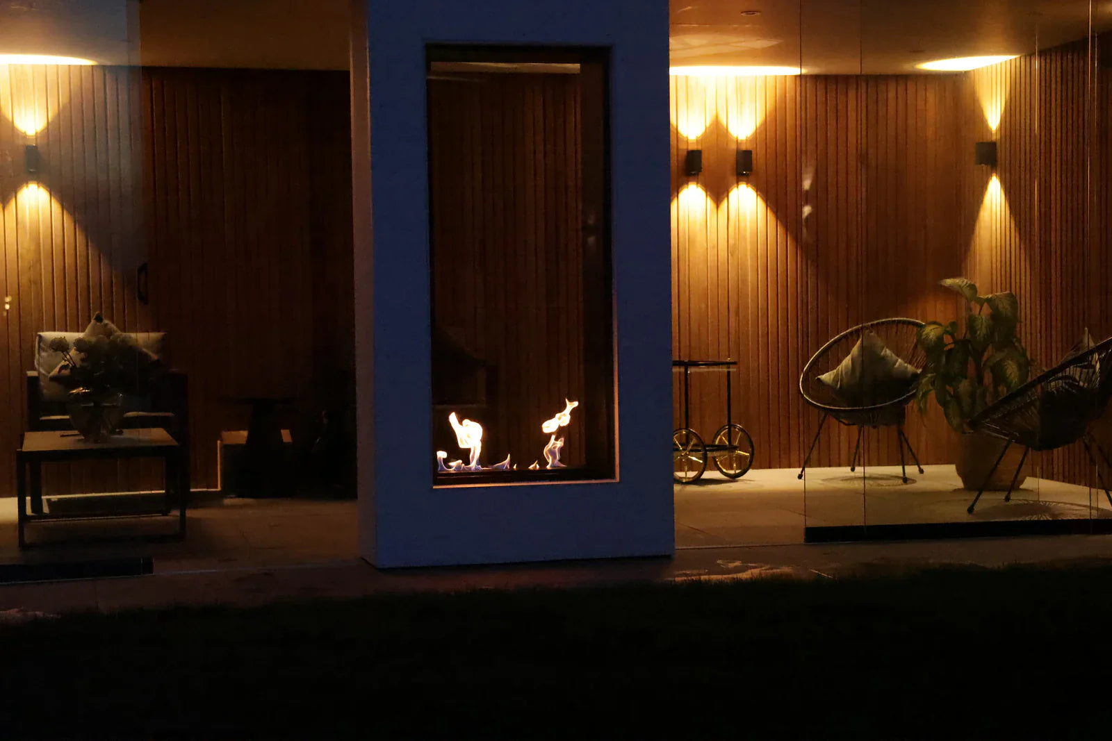 Fame Vertical Bio Ethanol Doorkijkhaard 60 x 140 cm