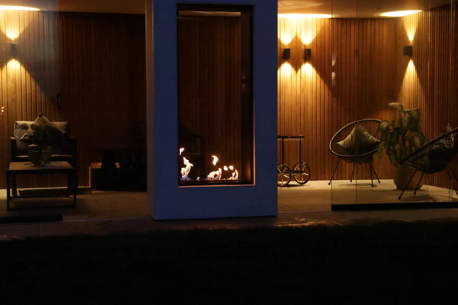 Fame Vertical Bio Ethanol Doorkijkhaard 60 x 140 cm