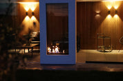 Fame Vertical Doorkijkhaard Enkel Volle Glas 70 x 140 cm