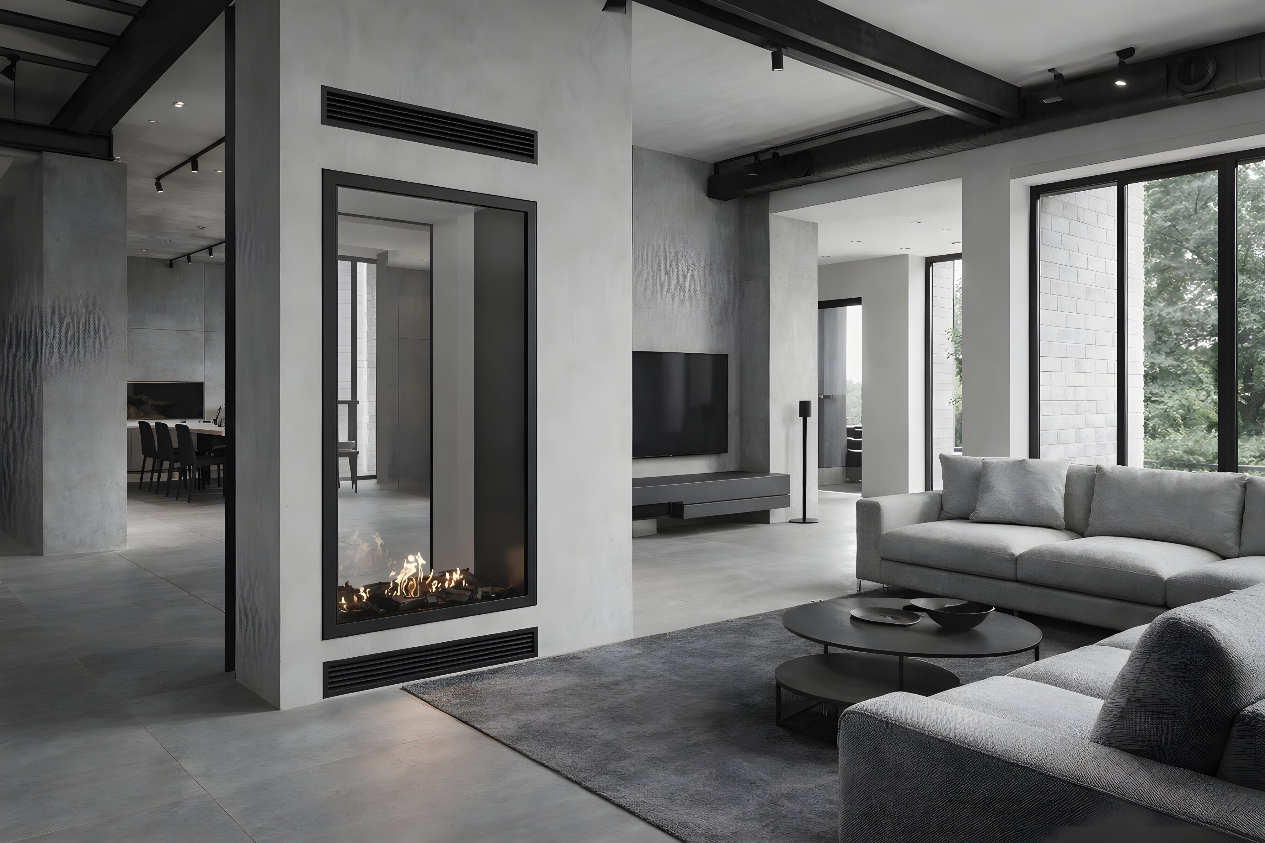 Fame Vertical Doorkijkhaard Met Volle Glas