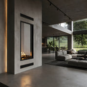Fame Vertical Doorkijkhaard Met Volle Glas