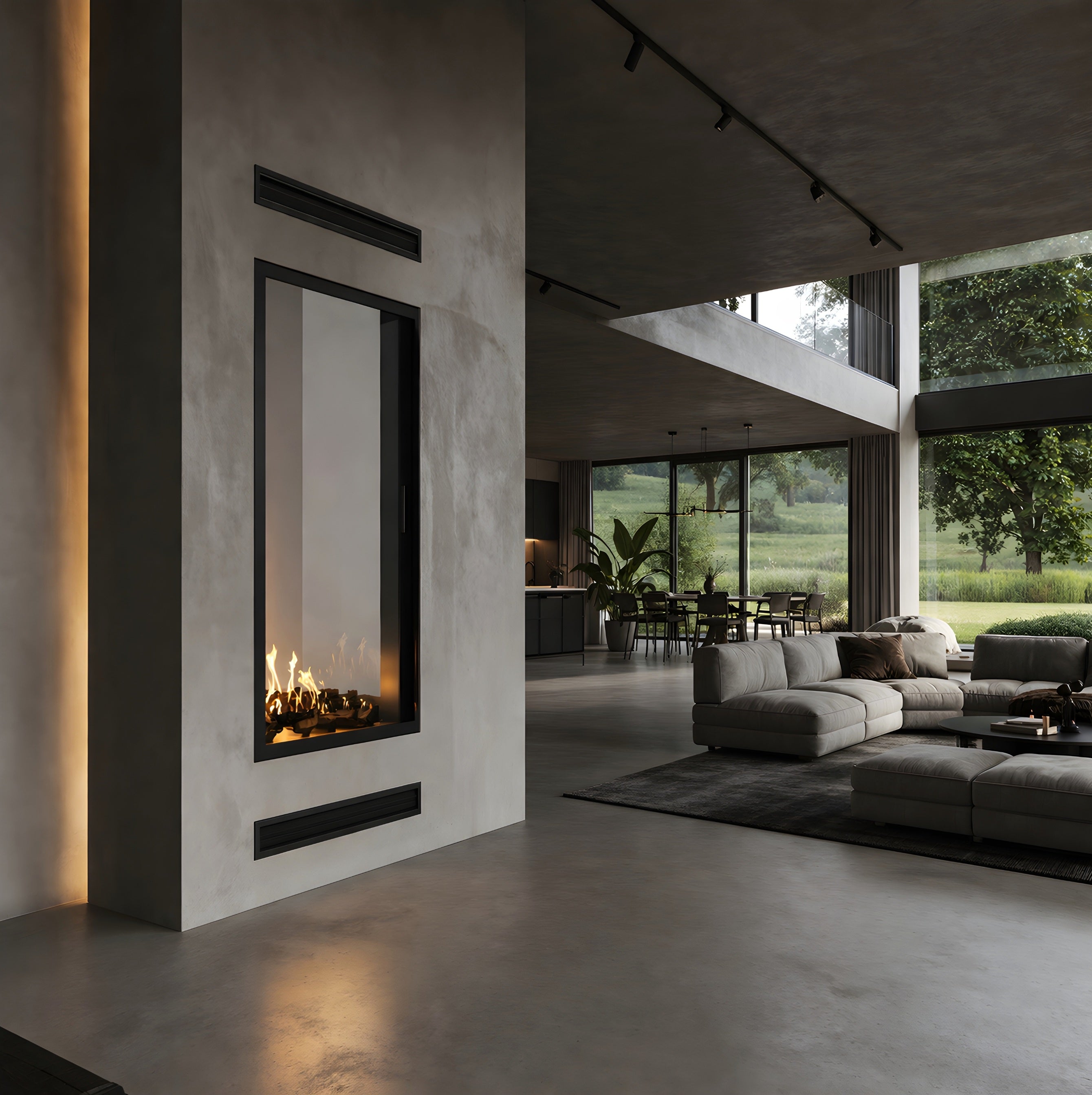 Fame Vertical Doorkijkhaard Met Volle Glas