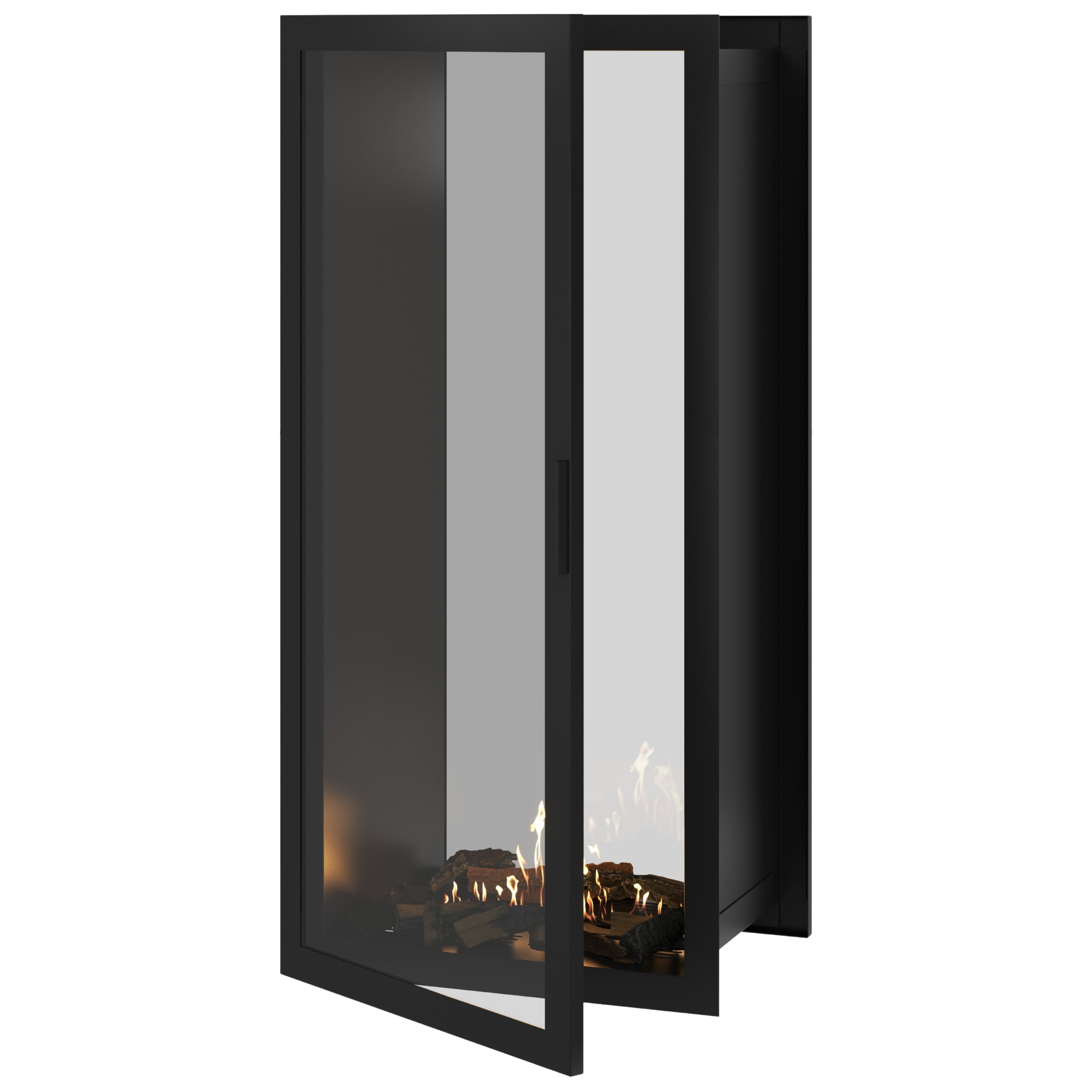 Fame Vertical Doorkijkhaard Met Volle Glas