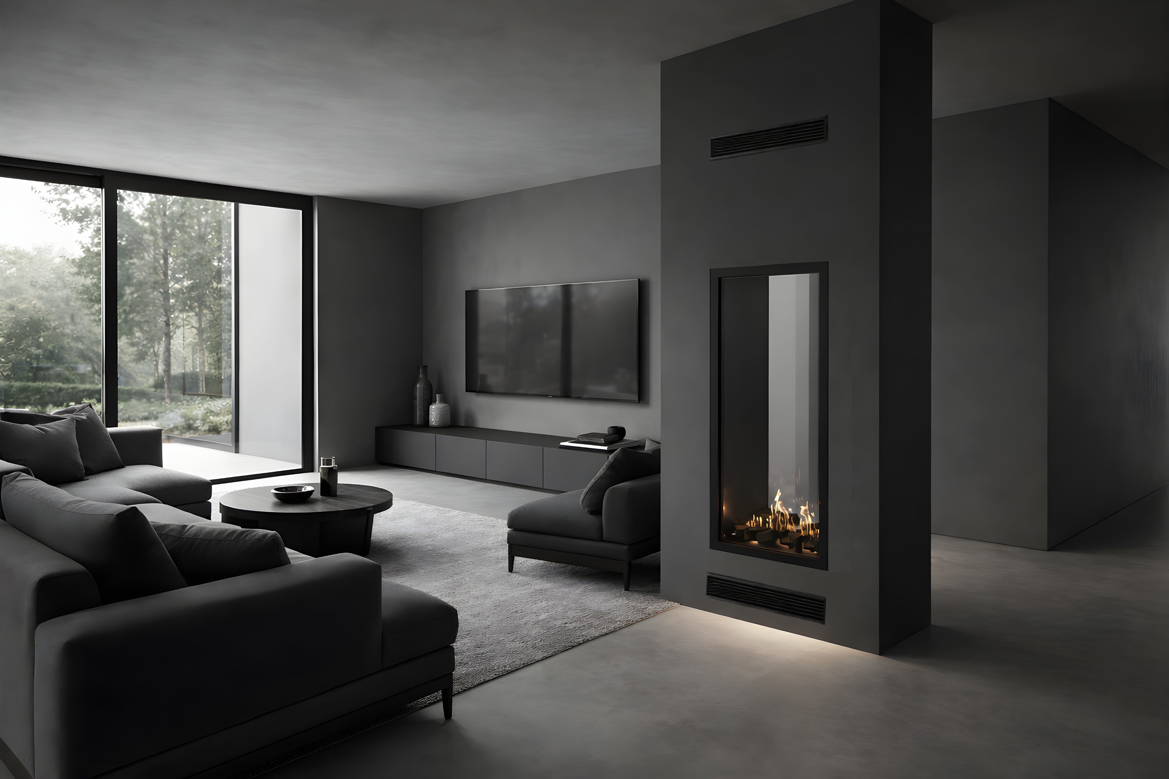 Fame Vertical Doorkijkhaard Met Volle Glas