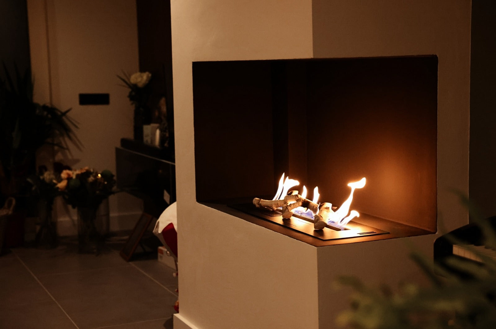Inbouw hoek haard